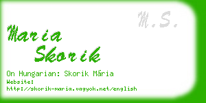 maria skorik business card